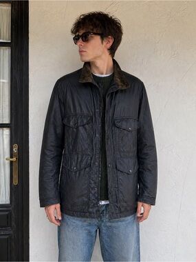 J Crew Langham Jacket Waxed Cotton Heritage Workwear Old Money Classic Sz L